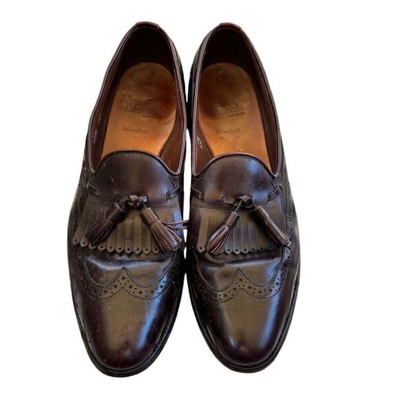 Vintage Allen Edmonds Mansfield Long Wing Kilt Tassel Loafer Burgundy Size 10 RR main image 5